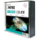 Disks CD-RW Mirex 700Mb 12x Slim Case (5pcs) (202325)