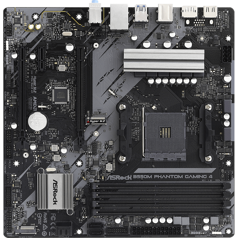 Pamatplate ASRock B550M Phantom Gaming 4 (90-MXBE90-A0UAYZ)