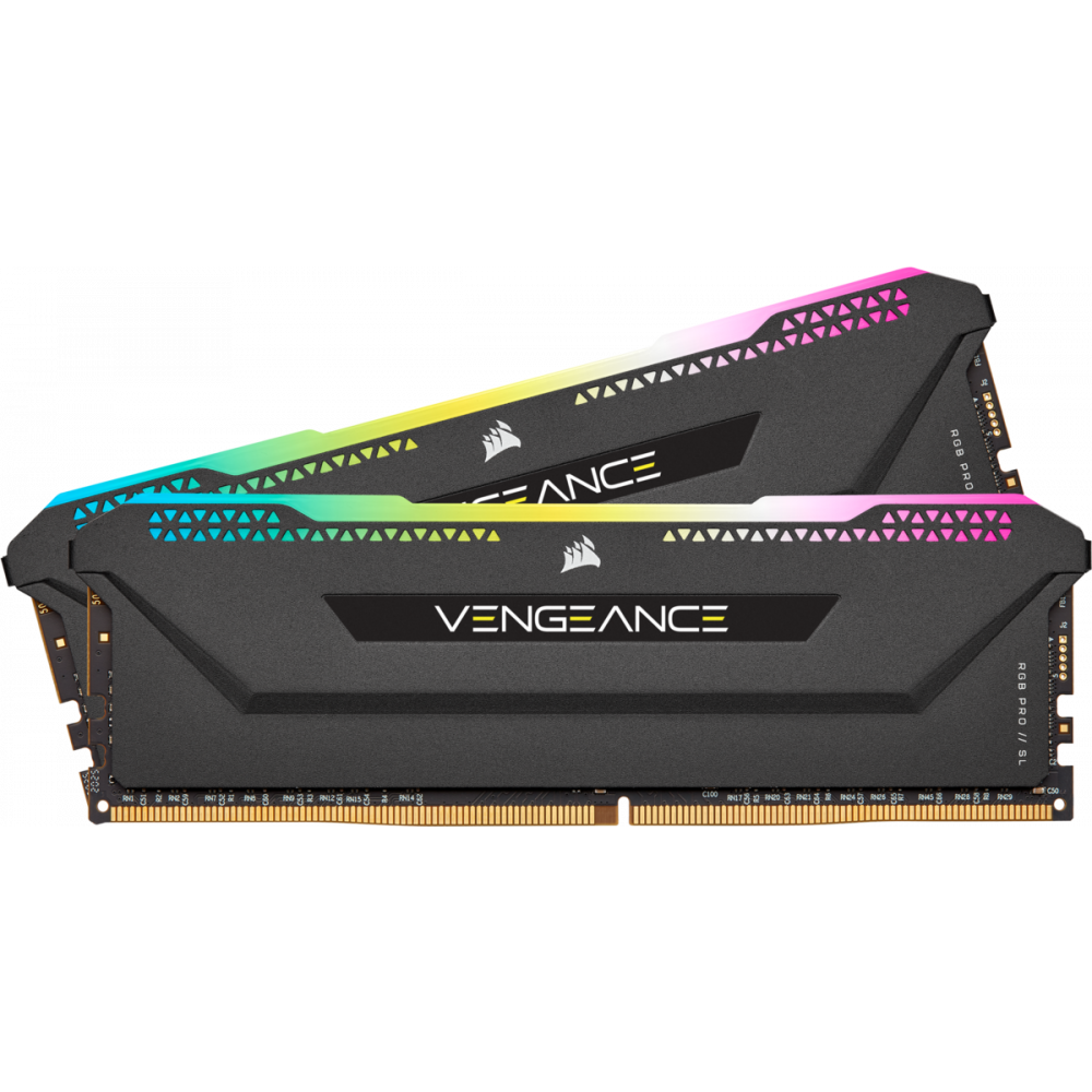 Mémoire vive 32GB DDR4 3200MHz Corsair Vengeance RGB Pro SL (CMH32GX4M2E3200C16) (2x16GB KIT)