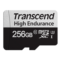 Carte mémoire 256GB MicroSD Transcend 350V + SD adapter (TS256GUSD350V) - Foto 2