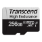 Carte mémoire 256GB MicroSD Transcend 350V + SD adapter (TS256GUSD350V) - Foto 2