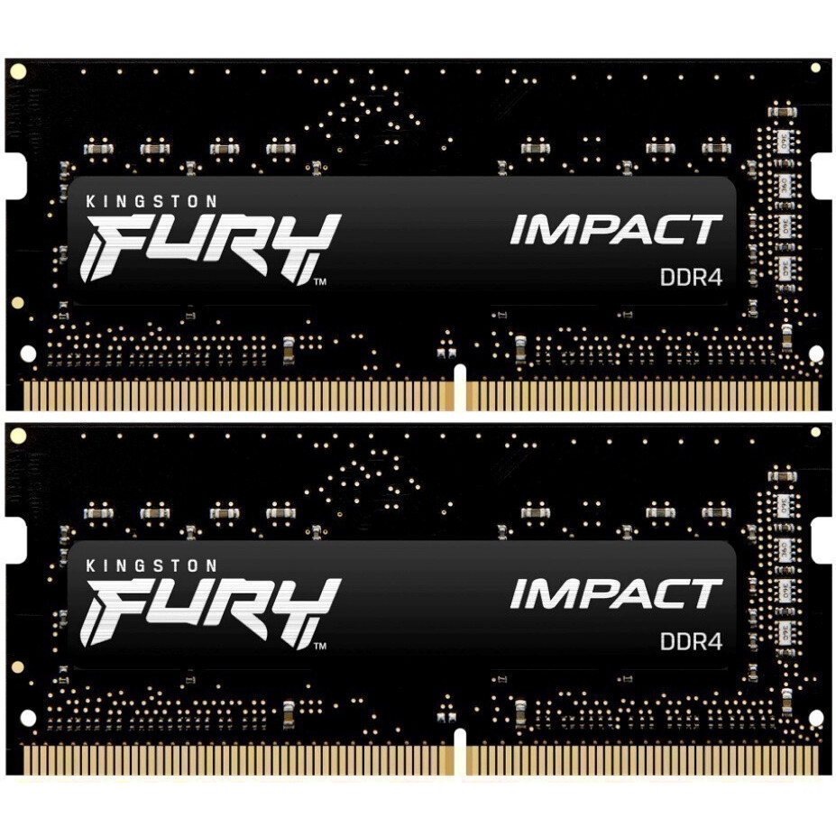Arbeitsspeicher 32GB DDR4 3200MHz Kingston Fury Impact SO-DIMM (KF432S20IBK2/32) (2x16GB KIT)