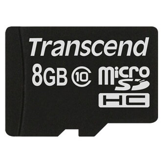 Atmiņas kartes 8Gb MicroSD Transcend (TS8GUSDC10)