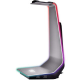 Headphone stand Tt eSPORTS Argent HS1 RGB (GEA-HS1-THSSIL-01)