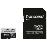Carte mémoire 64GB MicroSD Transcend + SD adapter (TS64GUSD340S)