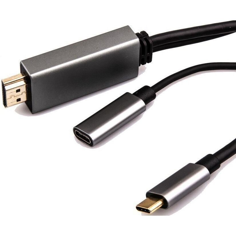 Kabelis USB Type-C - HDMI, 1.8m, VCOM CU423MCPD-1.8M - foto 2
