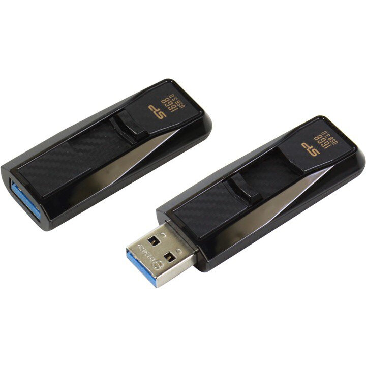 USB zibatmiņa 16Gb Silicon Power Blaze B50 Black (SP016GBUF3B50V1K)
