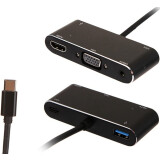 Pārejas savienojums USB Type-C - HDMI/VGA/USB/USB-C/Audio, ATCOM AT2810