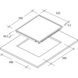 planche de cuisson électrique Candy CH64XB (CH 64 XB)