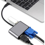 Pārejas savienojums USB Type-C - HDMI/3xUSB/VGA/Audio, VCOM CU425M