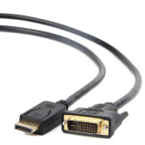 Kabelis DisplayPort (M) - DVI (M), 3m, Gembird CC-DPM-DVIM-3M