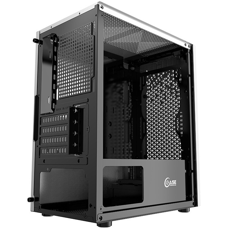 Datoru korpuss Powercase Mistral Micro Z3W Mesh LED White - CMIMZW-L3 - foto 6