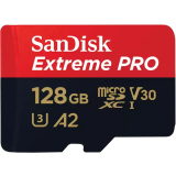 Carte mémoire 128GB MicroSD SanDisk Extreme Pro + SD adapter (SDSQXCD-128G-GN6MA)