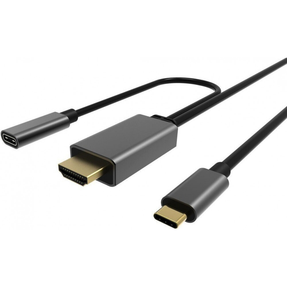 Kabelis USB Type-C - HDMI, 1.8m, VCOM CU423MCPD-1.8M - foto 3