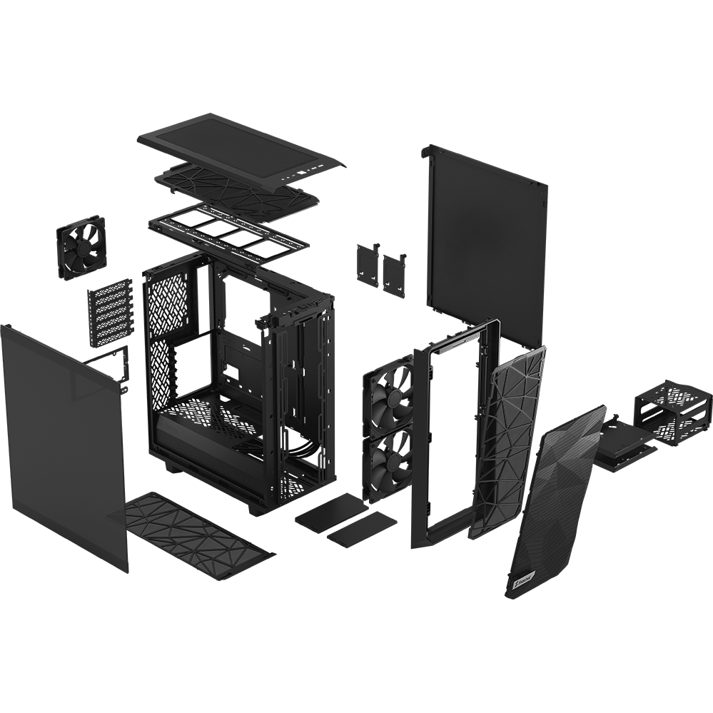 Datoru korpuss Fractal Design Meshify 2 Compact TG Dark Tint Black - FD-C-MES2C-02 - foto 15