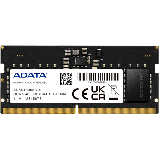 RAM 8GB DDR5 4800MHz ADATA SO-DIMM (AD5S48008G-S)