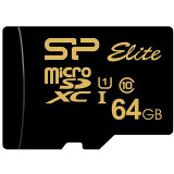 Atmiņas kartes 64Gb MicroSD Silicon Power Elite Gold + SD adapter (SP064GBSTXBU1V1GSP)