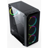 Datoru korpuss Powercase Mistral Z4 Mesh RGB Black (CMIZB-R4)