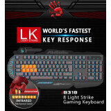 Tastatūra A4Tech Bloody B318 Black