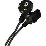Barošanas kabelis Schuko - IEC-320-C13, 1.8m, VCOM CE021-CU0.5-1.8M