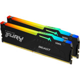 Arbeitsspeicher 16GB DDR5 5600MHz Kingston Fury Beast Black RGB (KF556C40BBAK2-16) (2x8GB KIT)