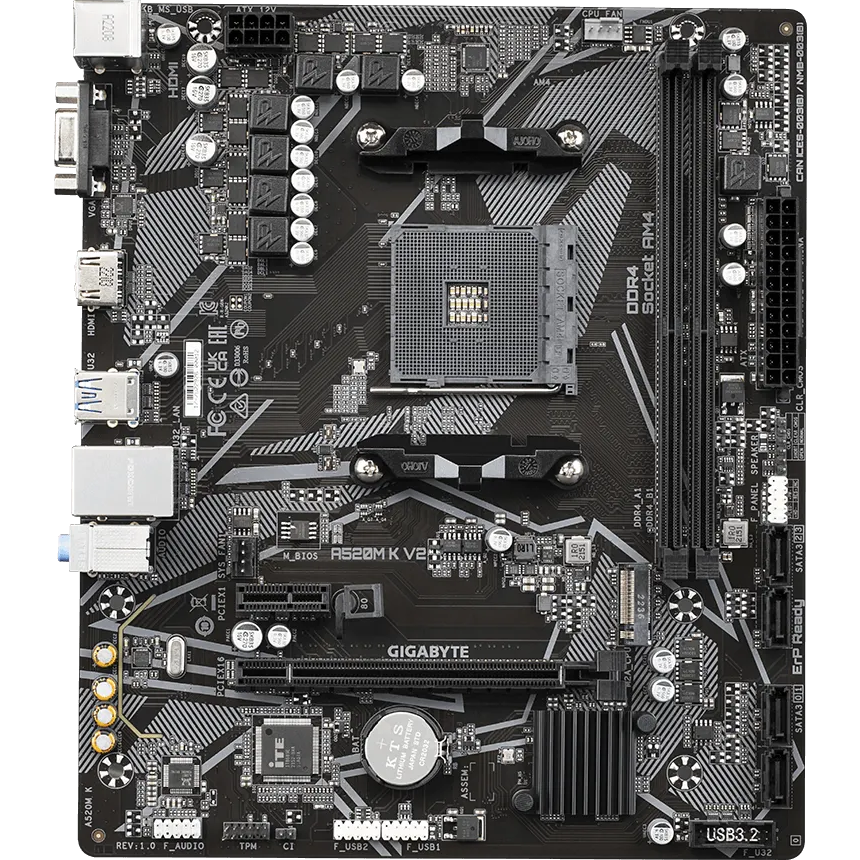 Carte mère Gigabyte A520M K V2 (rev. 1.0/1.1)