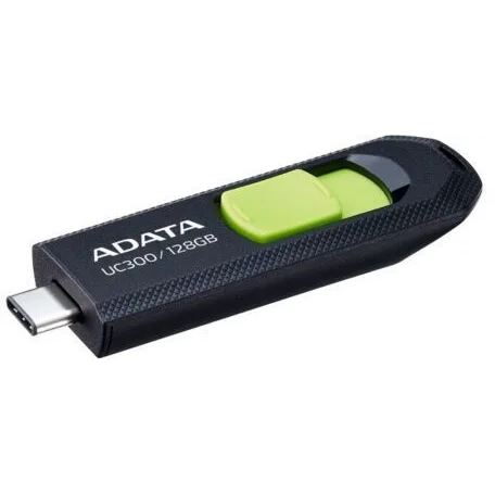 clé USB flash 128GB ADATA UC300 Black/Green - ACHO-UC300-128G-RBK/GN
