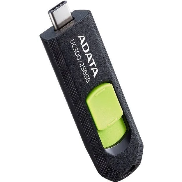 clé USB flash 256GB ADATA UC300 Black/Green - ACHO-UC300-256G-RBK/GN
