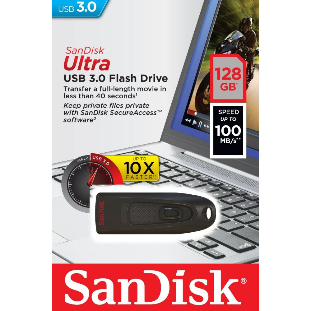 USB zibatmiņa 128Gb SanDisk Ultra (SDCZ48-128G-U46) - foto 5