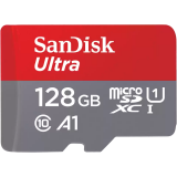 Carte mémoire 128GB MicroSD SanDisk Ultra + SD adapter (SDSQUAB-128G-GN6MA)