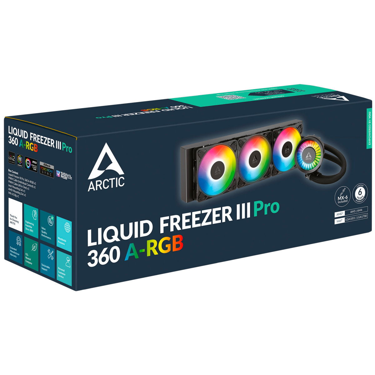 Liquid cooling system Arctic Liquid Freezer III Pro 360 ARGB Black - ACFRE00184A - photo 7