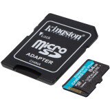 Speicherkarte 64GB MicroSD Kingston Canvas Go! Plus + SD adapter (SDCG4/64GB)