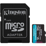 Speicherkarte 64GB MicroSD Kingston Canvas Go! Plus + SD adapter (SDCG4/64GB)