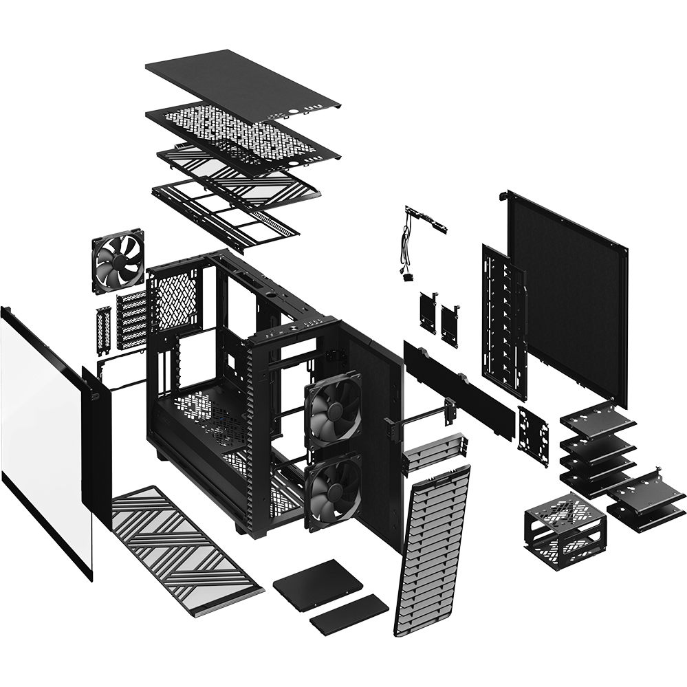 Datoru korpuss Fractal Design Define 7 Black TG Light Tint - FD-C-DEF7A-02 - foto 20