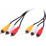 Kabelis 3xRCA (M) - 3xRCA (M), 1.5m, Ritmix RCC-076