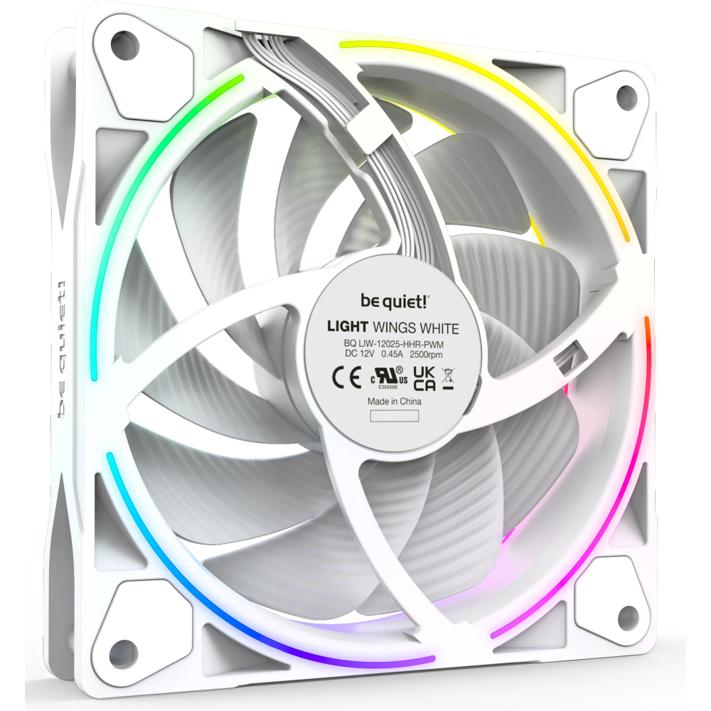 Ventilateur de boîtier Be Quiet Light Wings White 120mm PWM (3 pcs) - BL100 - photo 2