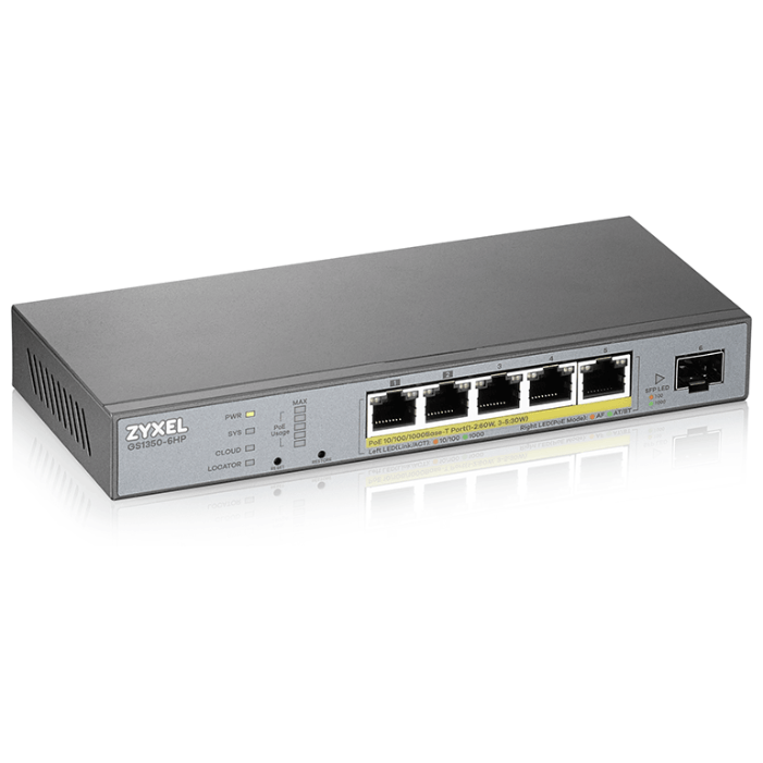 Slēdzis (komutators) Zyxel GS1350-6HP - GS1350-6HP-EU0101F