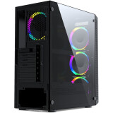 Datoru korpuss Powercase Mistral X4 Mesh LED Black (CMIXB-L4)