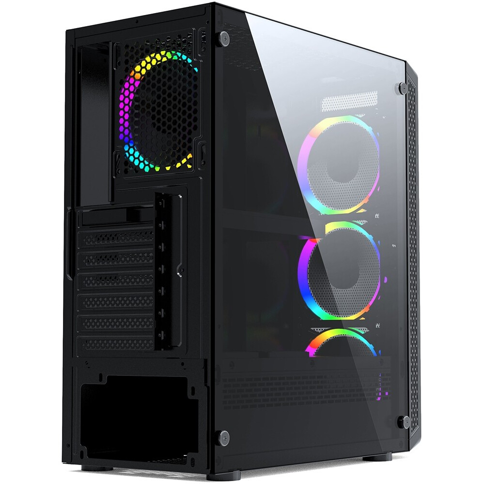 Datoru korpuss Powercase Mistral X4 Mesh LED Black - CMIXB-L4 - foto 5