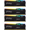 Arbeitsspeicher 128GB DDR5 5200MHz Kingston Fury Beast Black RGB (KF552C40BBAK4-128) (4x32GB KIT)