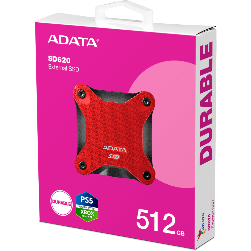 Disque dur SSD externe 512GB ADATA SD620 Red (SD620-512GCRD) - photo 6