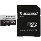 La carte mémoire 128Gb MicroSD Transcend + SD adapter (TS128GUSD350V)