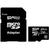 Atmiņas kartes 256Gb MicroSD Silicon Power Elite + SD adapter (SP256GBSTXBU1V10-SP)
