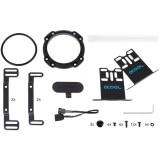 Réservoir avec pompe pour le circuit de refroidissement liquide Alphacool Eisbecher Aurora D5 Acetal/Glas - 250mm incl. Alphacool VPP Apex D5 (13326)