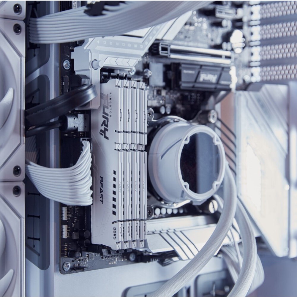 Arbeitsspeicher 16GB DDR5 5600MHz Kingston Fury Beast White (KF556C40BW-16) - Foto 4