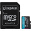 La carte mémoire 64Gb MicroSD Kingston + SD adapter (SDCG3/64GB)