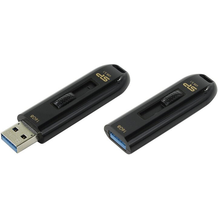 USB zibatmiņa 16Gb Silicon Power Blaze B21 Black (SP016GBUF3B21V1K)