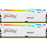 Arbeitsspeicher 64GB DDR5 6000MHz Kingston Fury Beast White RGB (KF560C30BWEAK2-64) (2x32GB KIT)