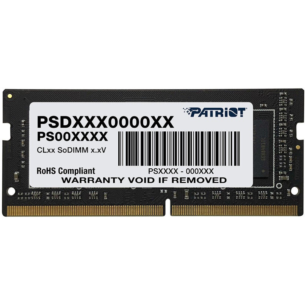 mémoire vive 8GB DDR4 2666MHz Patriot Signature SO-DIMM (PSD48G26662S)