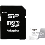Atmiņas karte 256Gb MicroSD Silicon Power Superio + SD SD adapter (SP256GBSTXDA2V20SP)